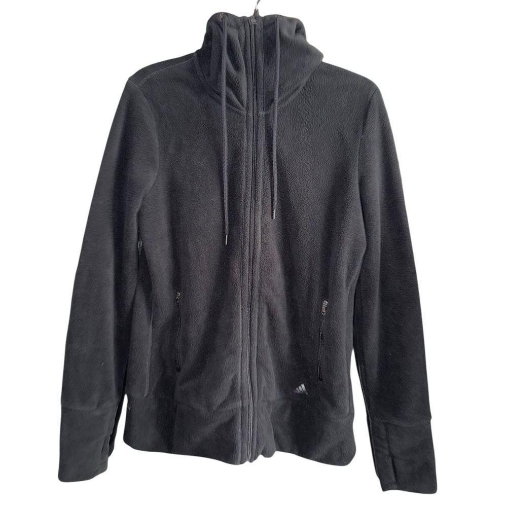 NWT Adidas Black Fleece Full Zip Hooded Sweatshirt Jacket Size Large